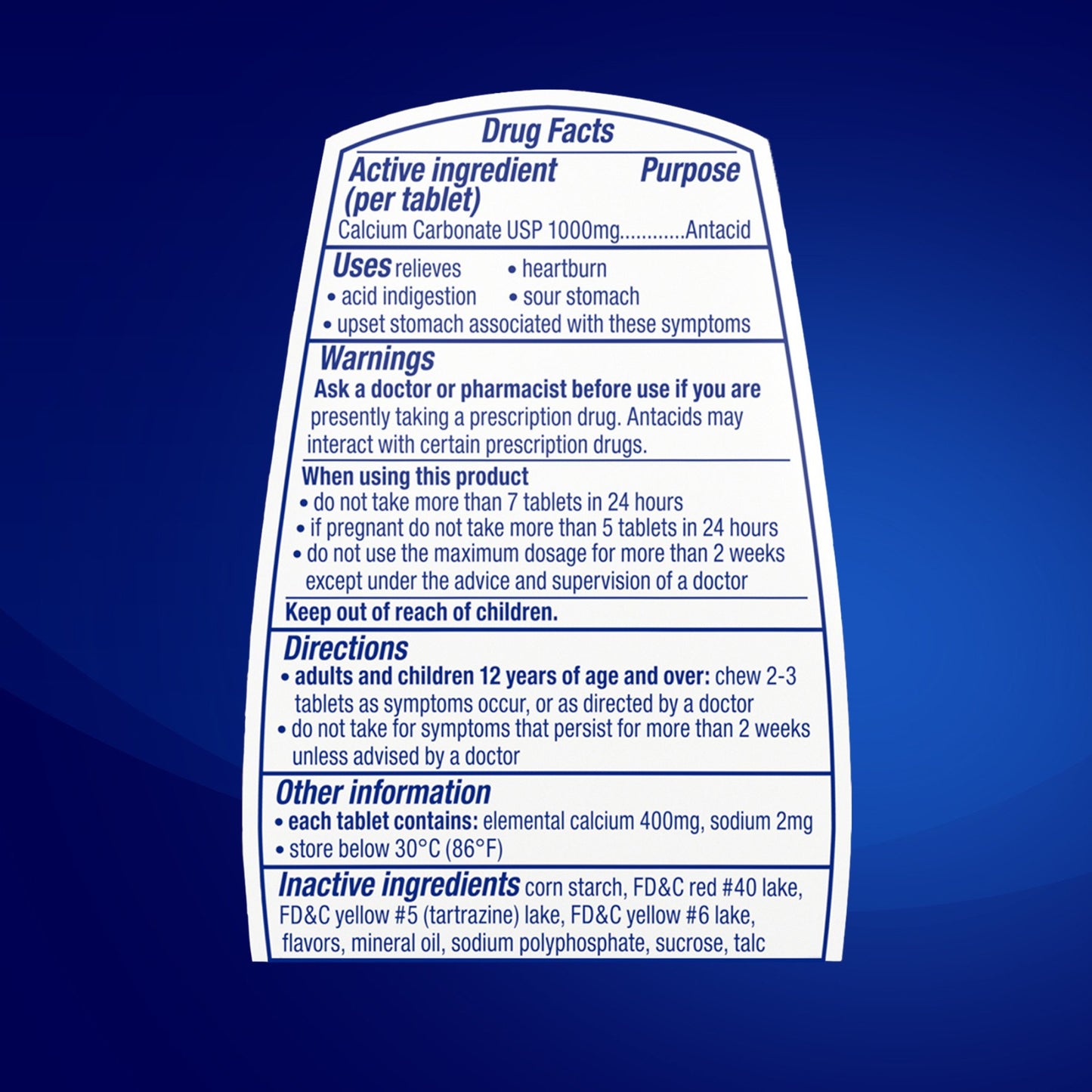 Tums Chewable Antacid Tablets for Ultra Strength Heartburn Relief, Tropical Fruit
