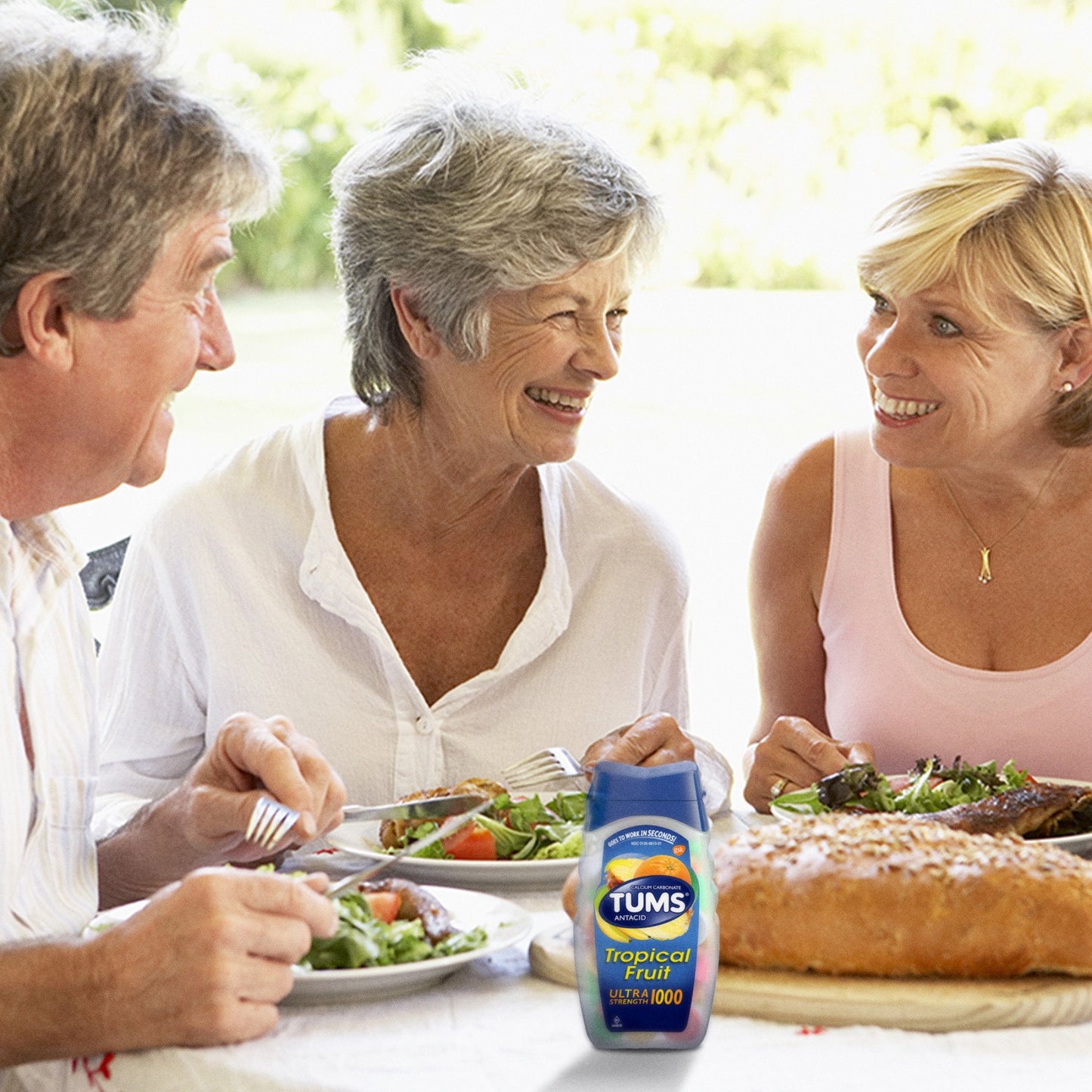 Tums Chewable Antacid Tablets for Ultra Strength Heartburn Relief, Tropical Fruit