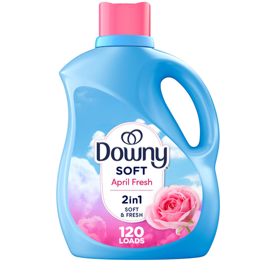 Downy Soft, 2 in 1 Soft & Fresh Liquid Fabric Softener, 120 Loads, April Fresh Scent