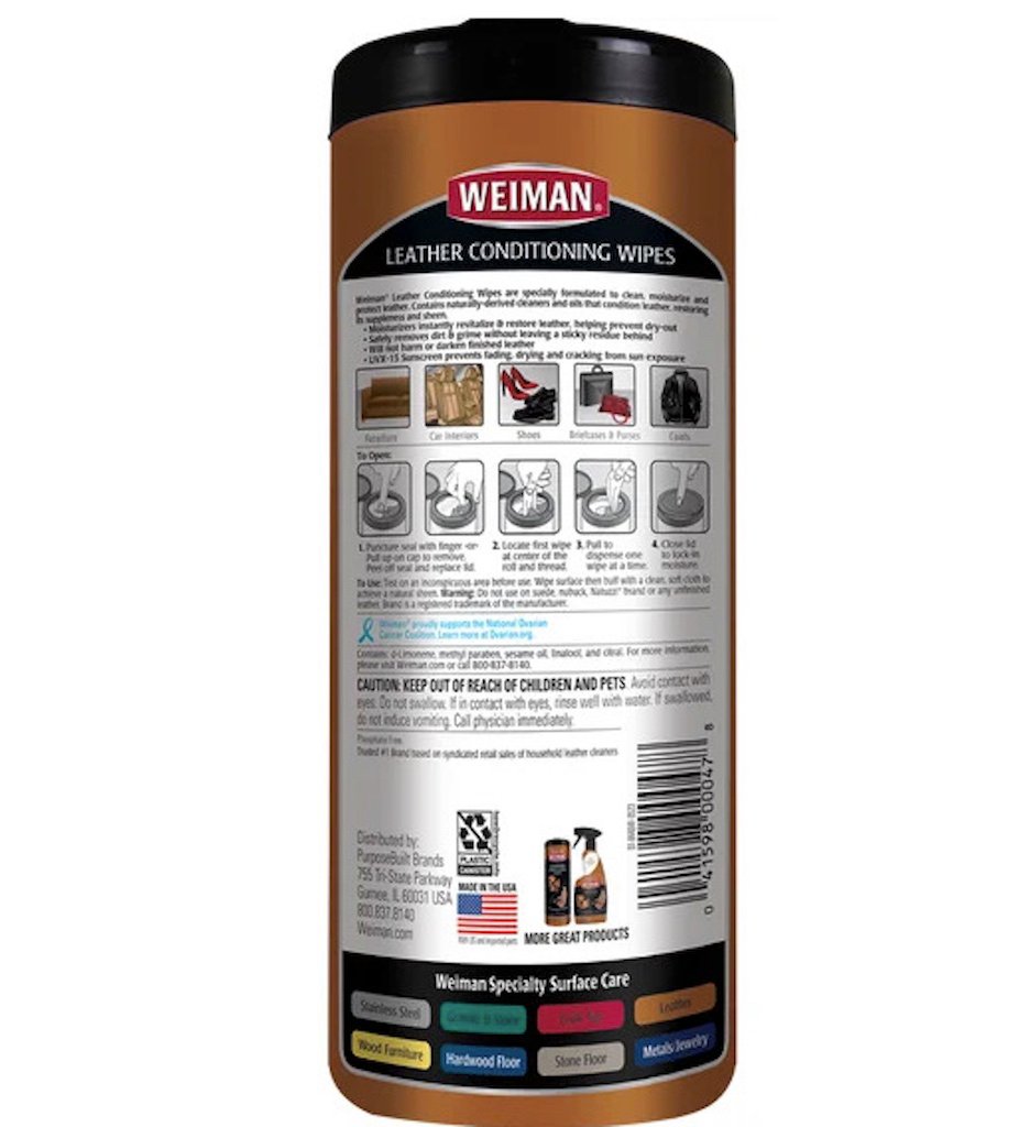 Weiman Leather Wipes