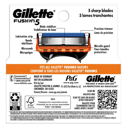 Gillette Fusion5 Razor Blade Refills