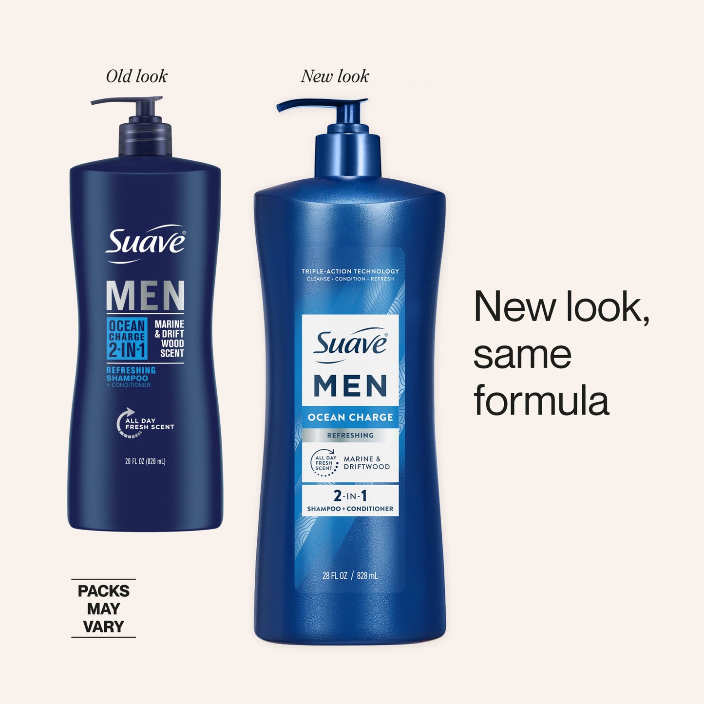 Suave Men 2-in-1 Shampoo & Conditioner - Ocean Charge