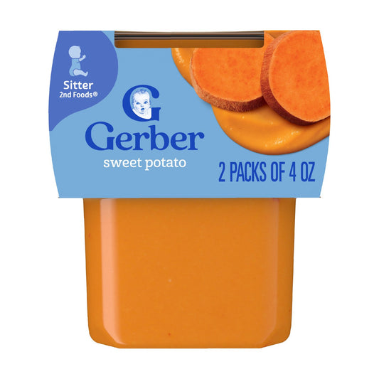 Gerber Stage 2 Baby Food - Sweet Potato, 4 oz Tubs