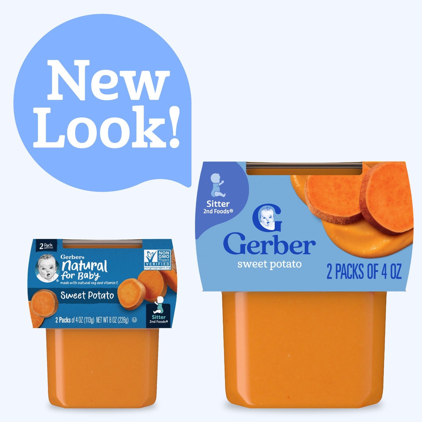 Gerber Stage 2 Baby Food - Sweet Potato, 4 oz Tubs