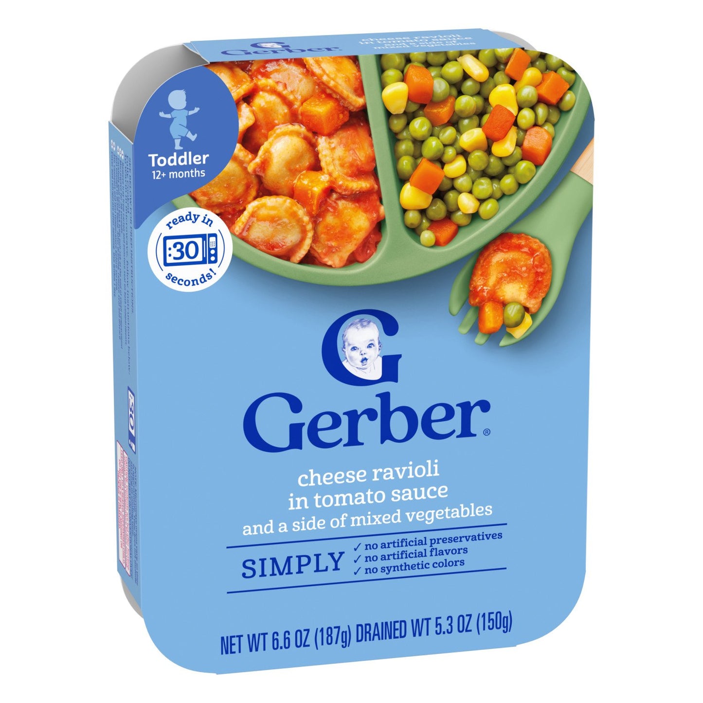 Gerber Mealtime for Toddler - Cheese Ravioli in Tomato Sauce & Mixed Vegetables