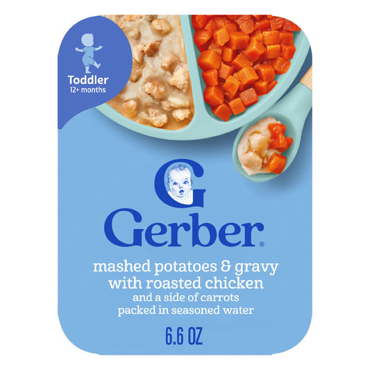 Gerber Mealtime for Toddler - Mashed Potatoes & Gravy with Roasted Chicken & Carrots