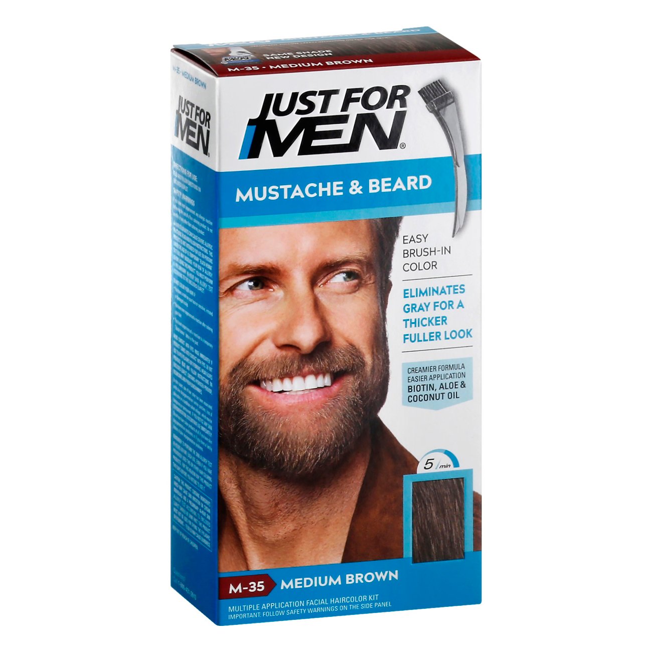 Just For Men Mustache & Beard Light-Medium Brown M-30 Brush-In Color Gel