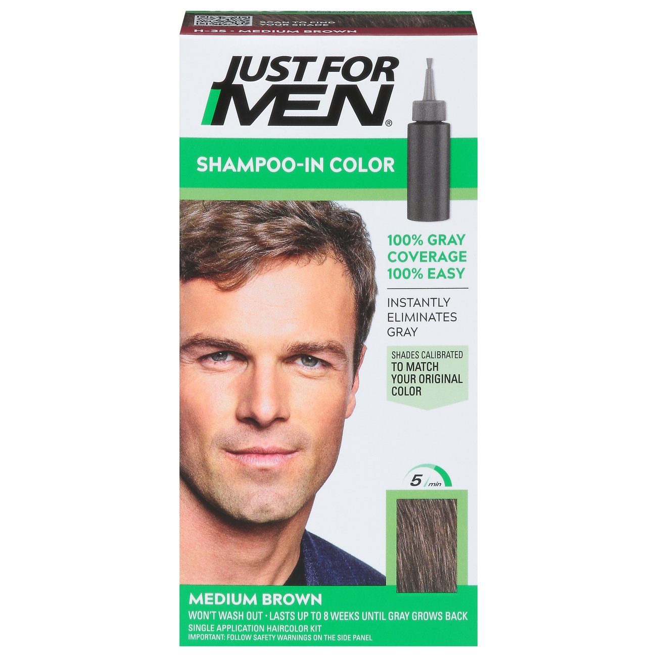 Just For Men Shampoo-In Hair Color - Medium Brown