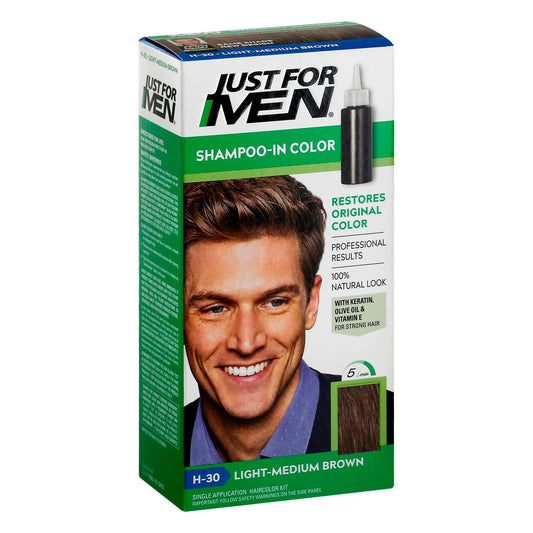 Just For Men Shampoo-In Haircolor Light-Medium Brown H-30