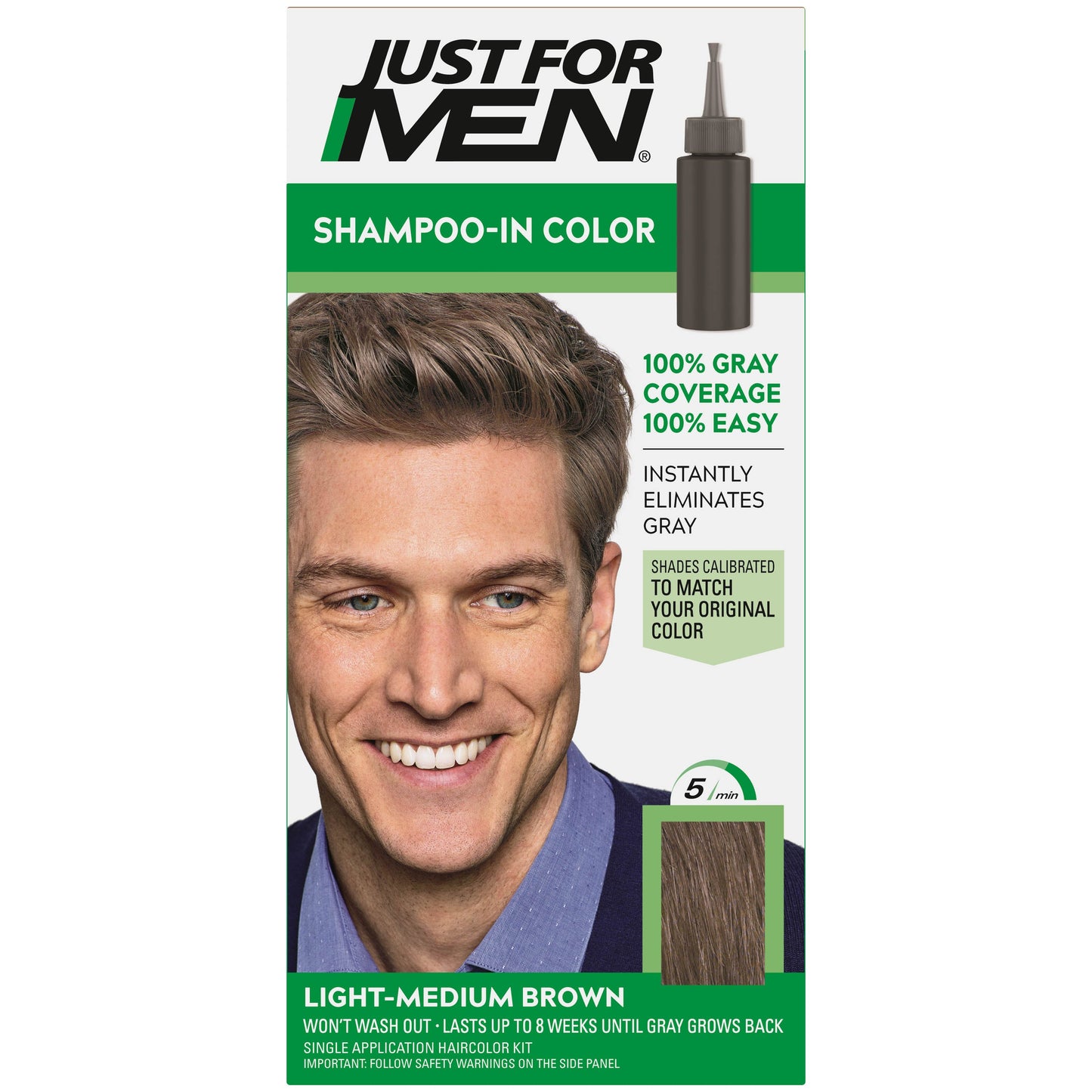 Just For Men Shampoo-In Haircolor Light-Medium Brown H-30