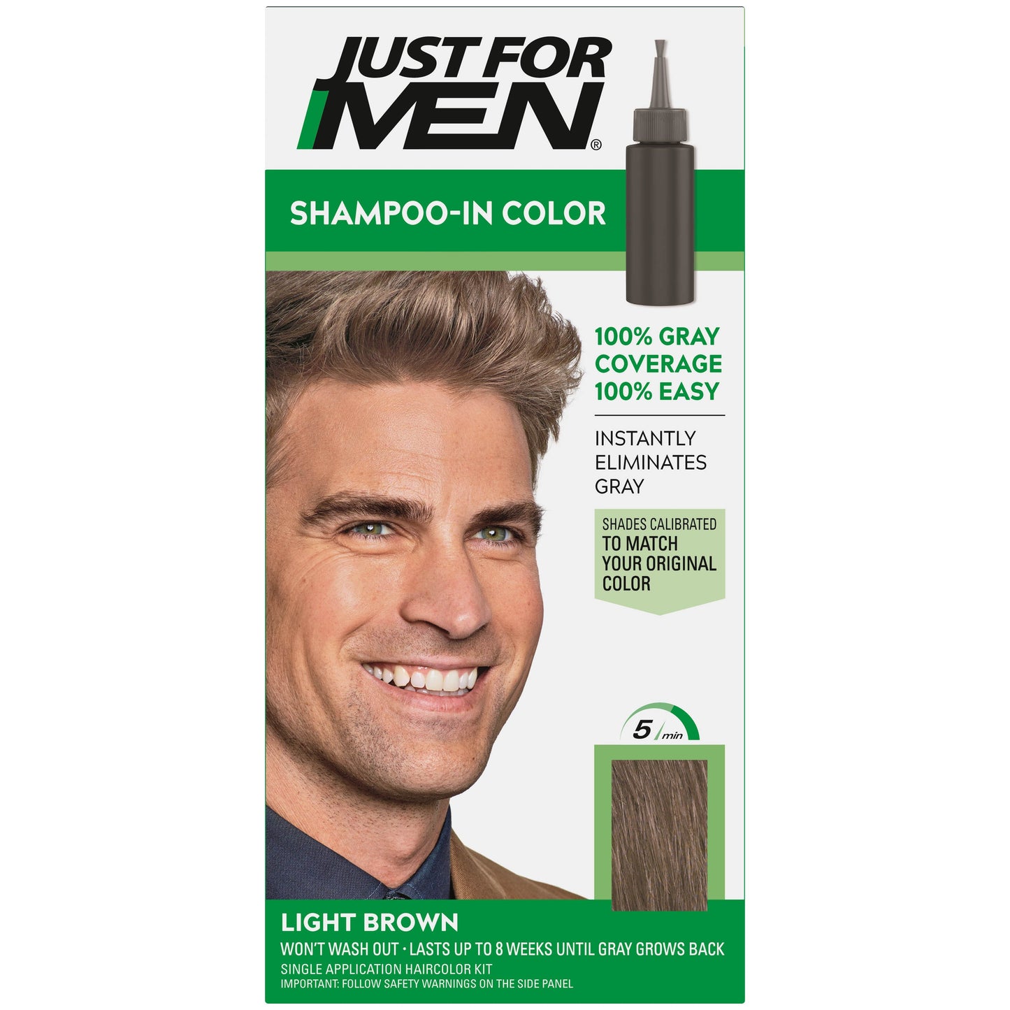Just For Men Shampoo-In Haircolor Light Brown H-25