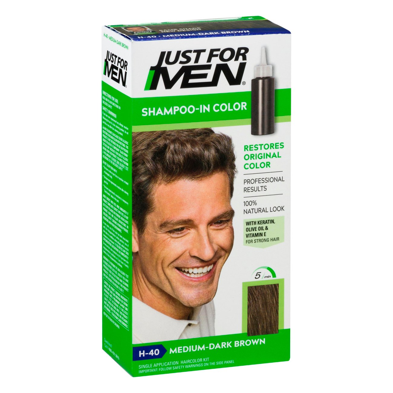 Just For Men Shampoo-In Haircolor Medium-Dark Brown H-40
