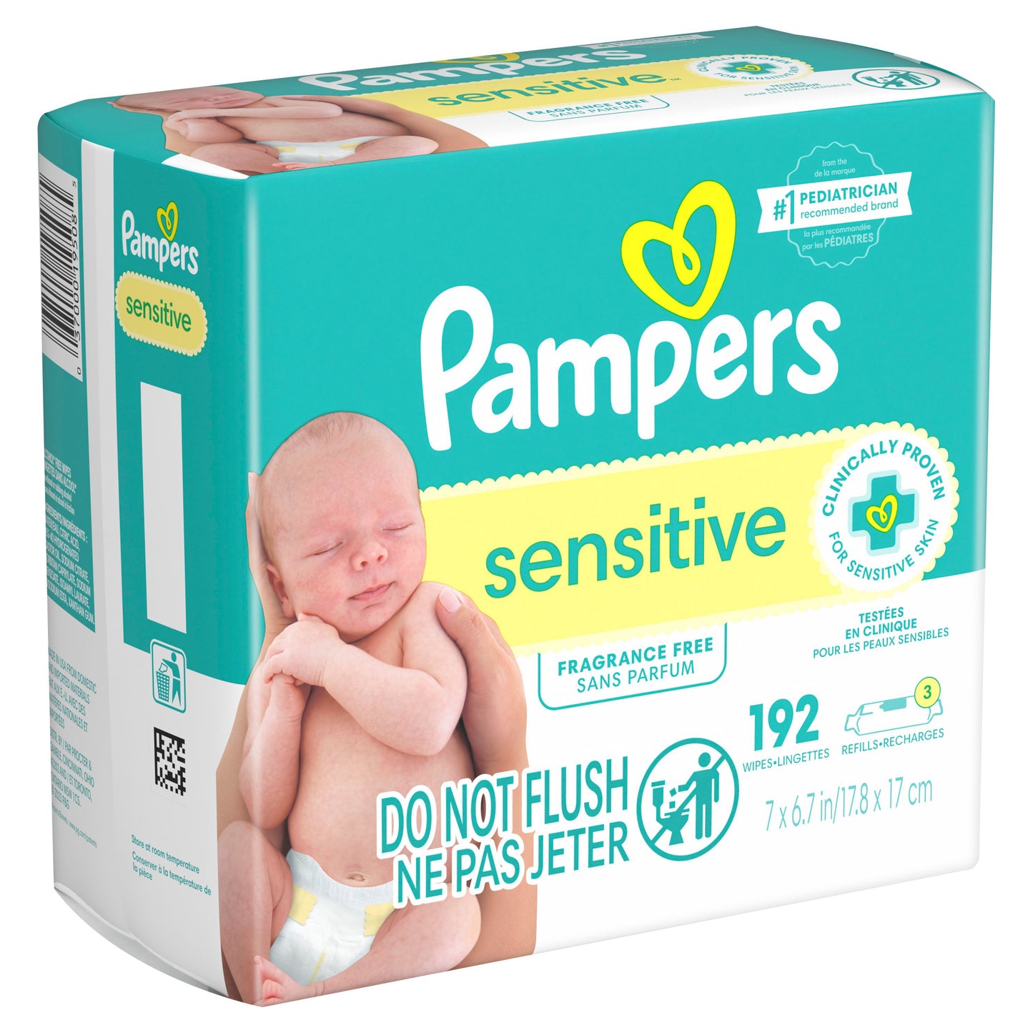 Pampers Sensitive Skin Baby Wipes Refills 3 pk