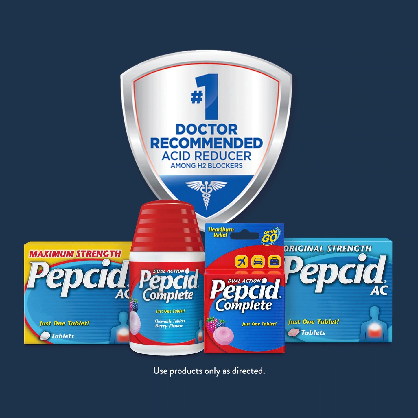 Pepcid Maximum Strength Heartburn Famotidine Tablets