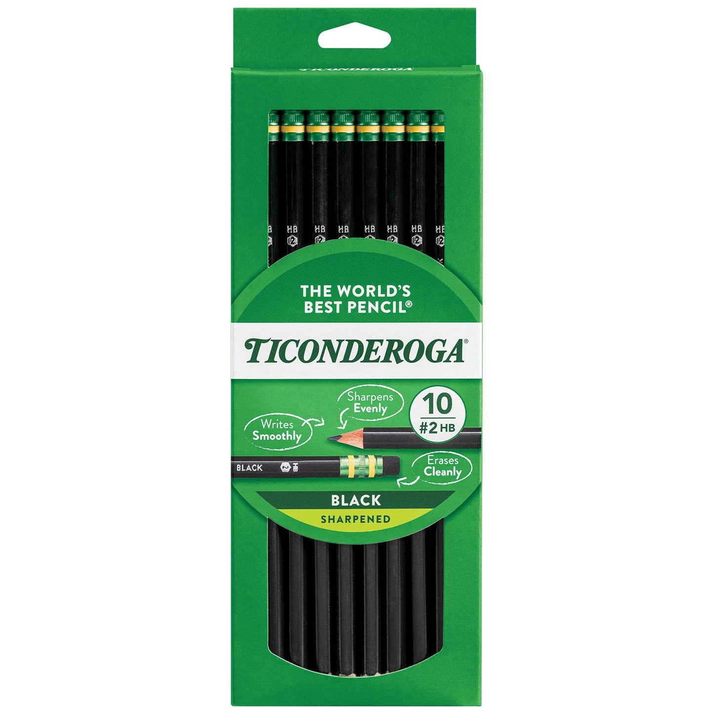 Ticonderoga Pre-Sharpened No.2 Wood Pencils - Black