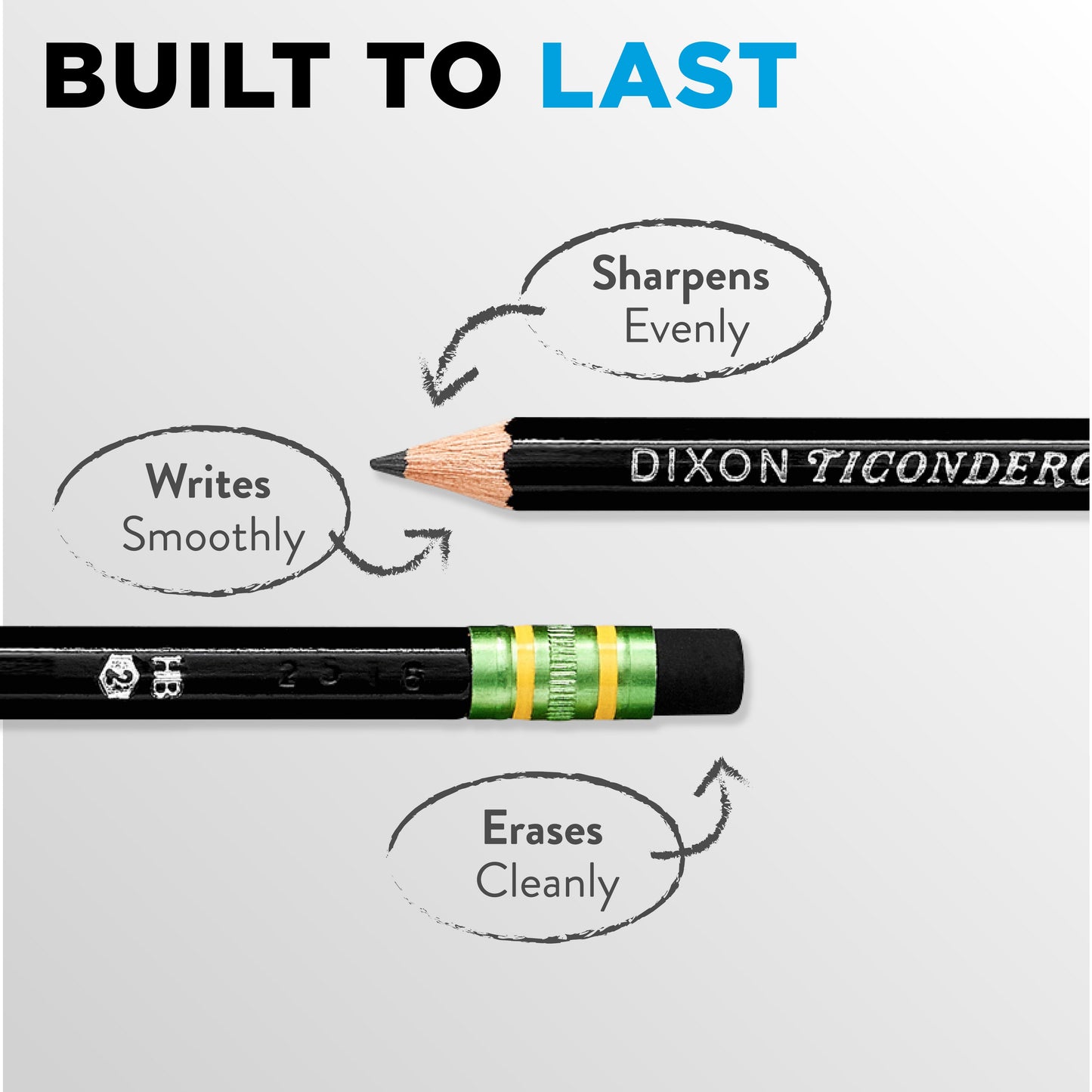 Ticonderoga Pre-Sharpened No.2 Wood Pencils - Black