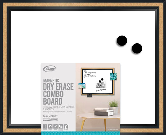 The Board Dudes Magnetic Dry Erase Combo Board