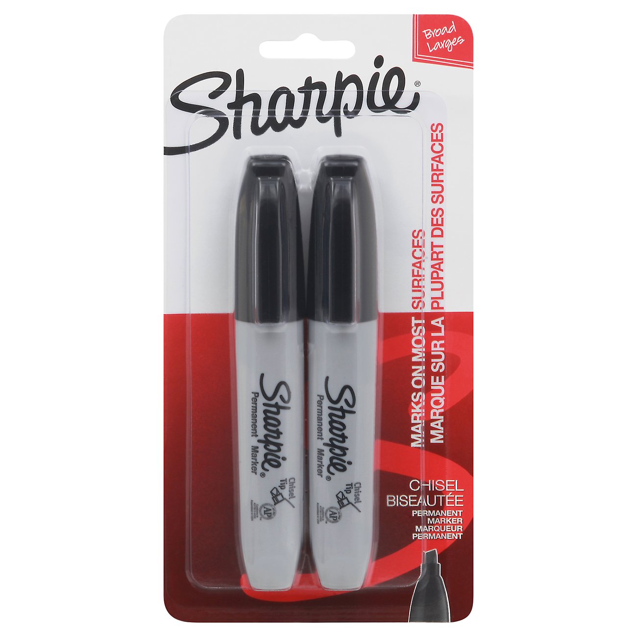 Sharpie Chisel Tip Permanent Markers - Black Ink
