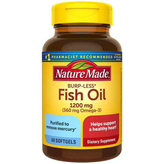 Nature Made Burp-Less Fish Oil 1200 mg Liquid Softgels