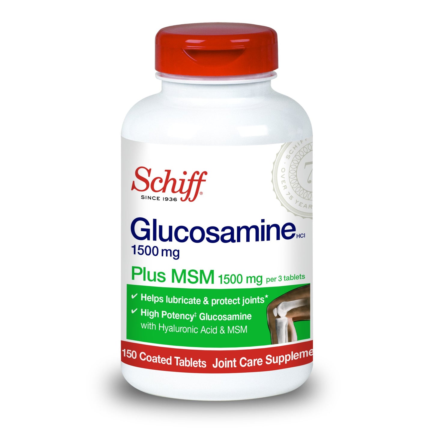 Schiff Specialty Glucosamine 1500mg Plus MSM Tablets