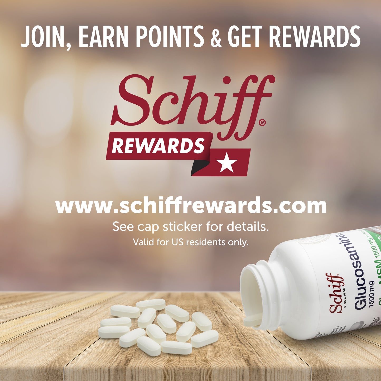 Schiff Specialty Glucosamine 1500mg Plus MSM Tablets
