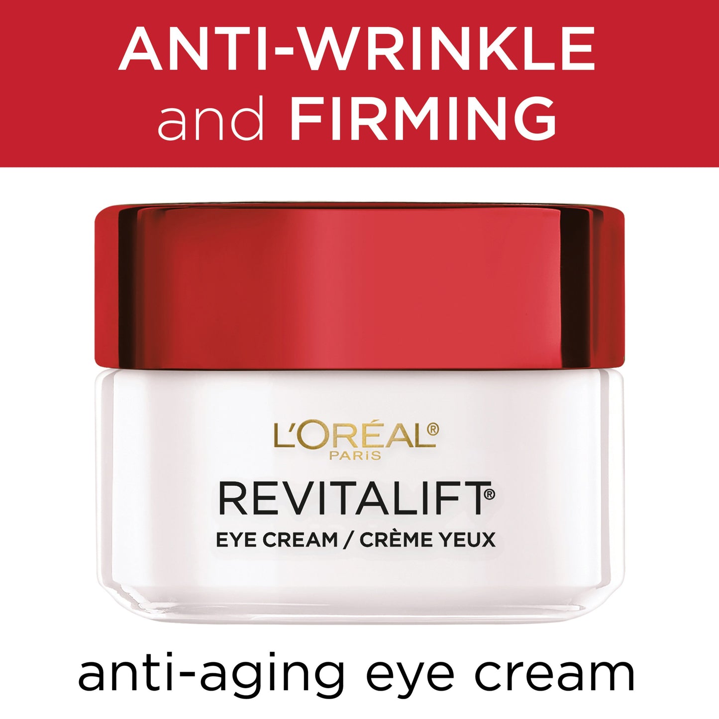 L'Oréal Paris Revitalift Anti-Wrinkle Firming Eye Cream, Fragrance Free