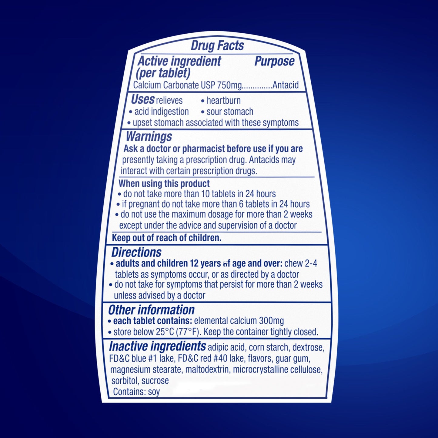 Tums Smoothies Chewable Antacid Tablets for Extra Strength Heartburn Relief, Berry Fusion