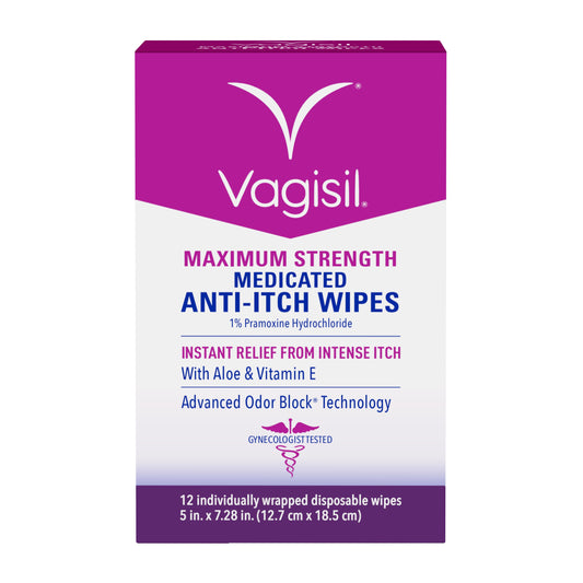 Vagisil Maximum Strength Anti-Itch Medicated Wipes