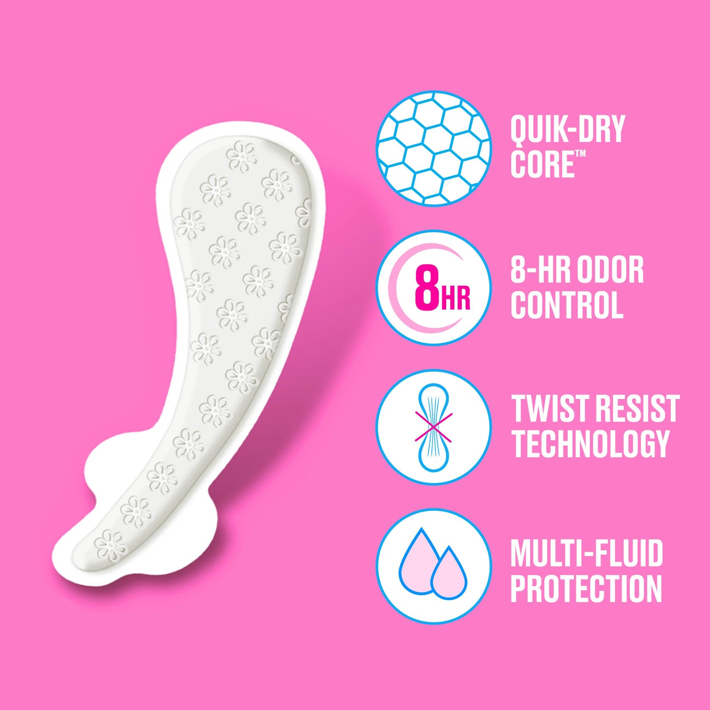 Carefree Thong Panty Liners - Unwrapped, Unscented