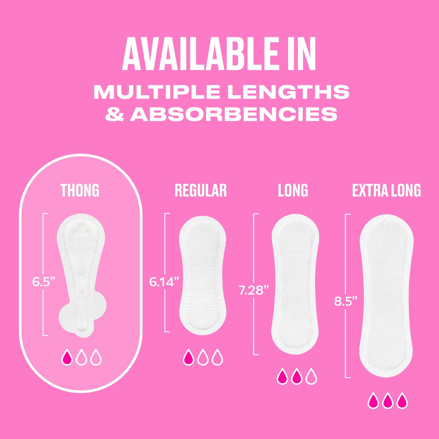 Carefree Thong Panty Liners - Unwrapped, Unscented