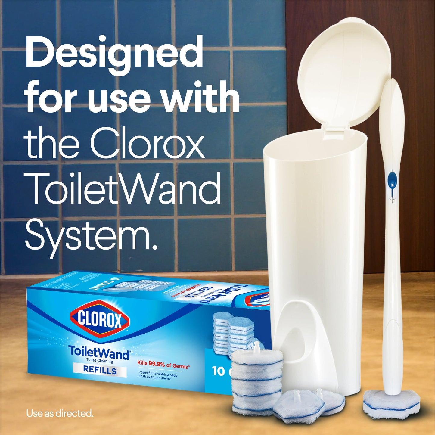 Clorox ToiletWand Toilet Cleaning Refills Disinfecting Scrubbing Pads