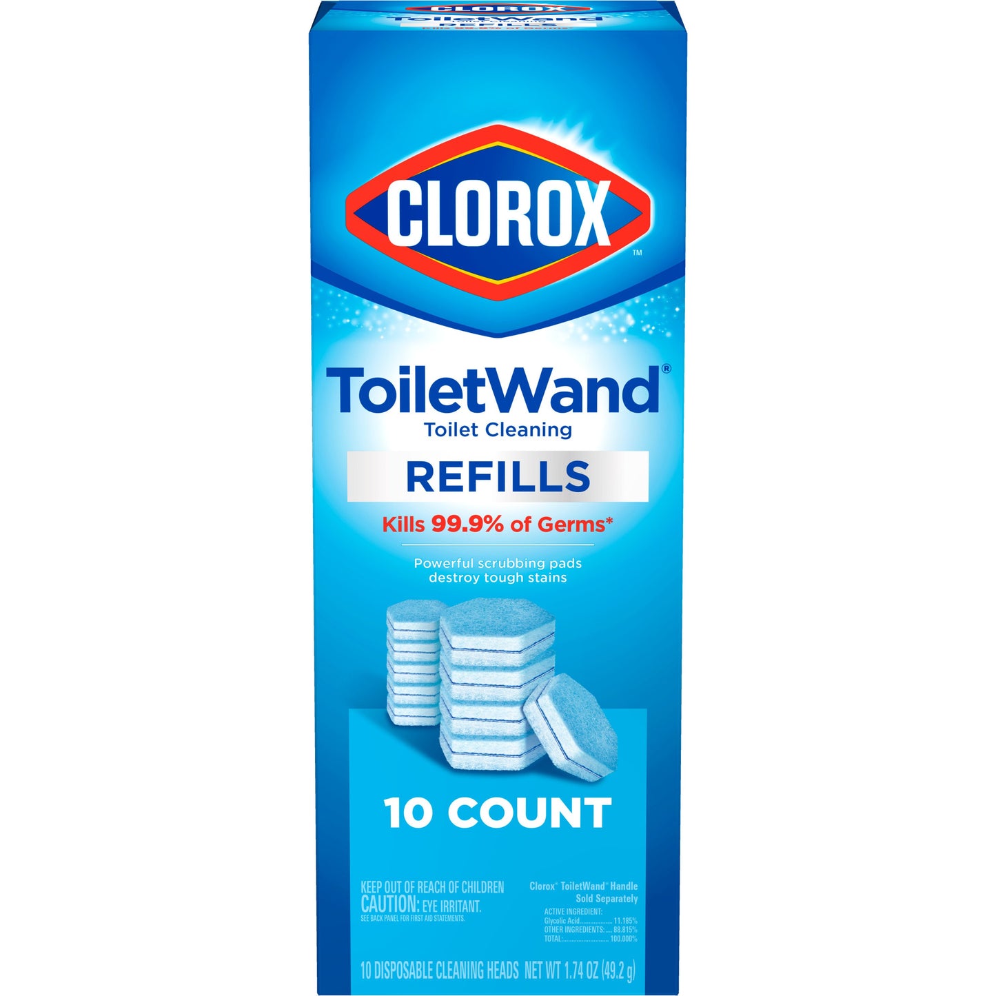 Clorox ToiletWand Toilet Cleaning Refills Disinfecting Scrubbing Pads