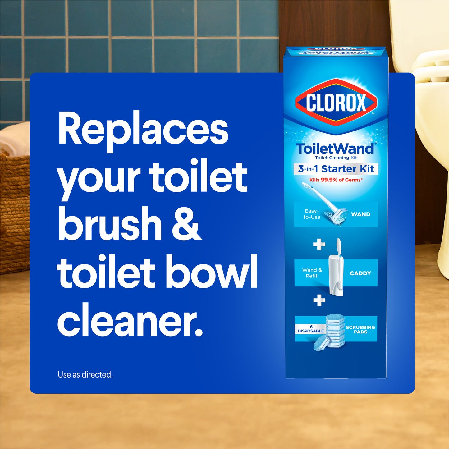 Clorox ToiletWand Toilet Cleaning Refills Disinfecting Scrubbing Pads