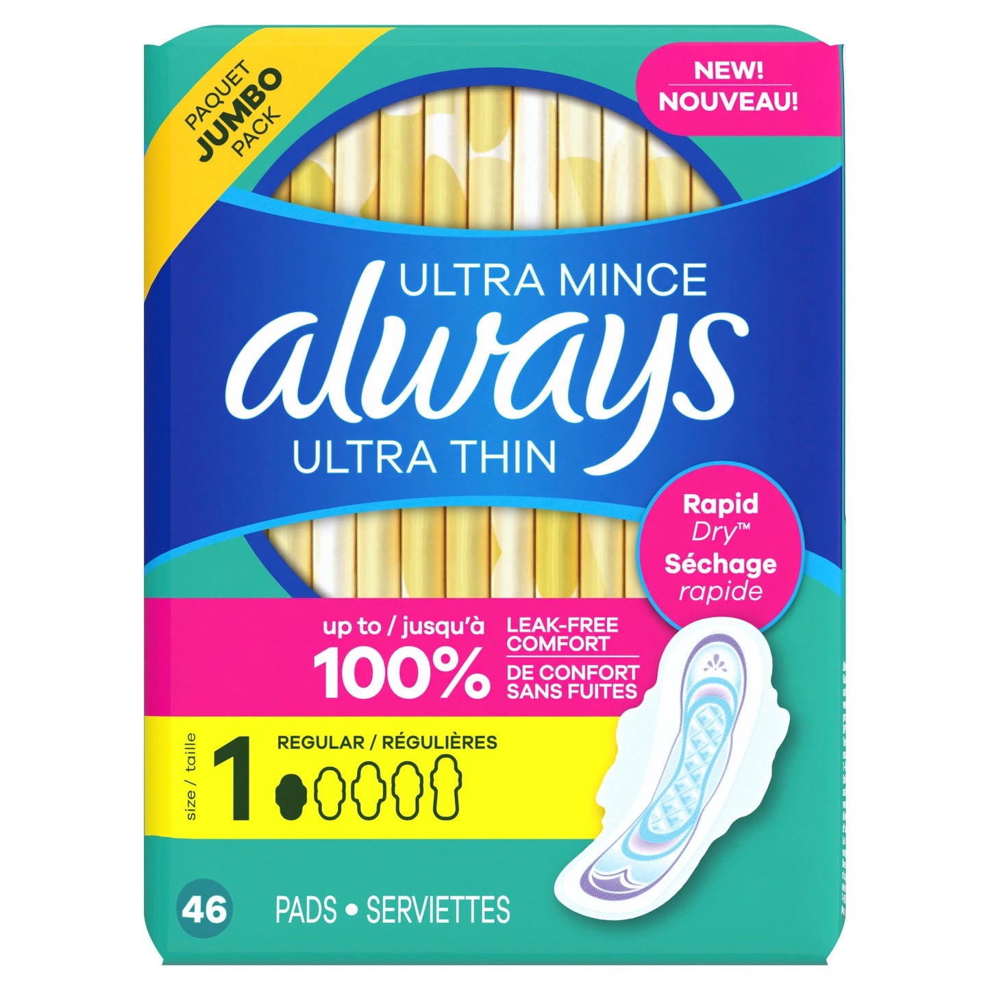 Always Ultra Thin Pads with Wings - Size 1