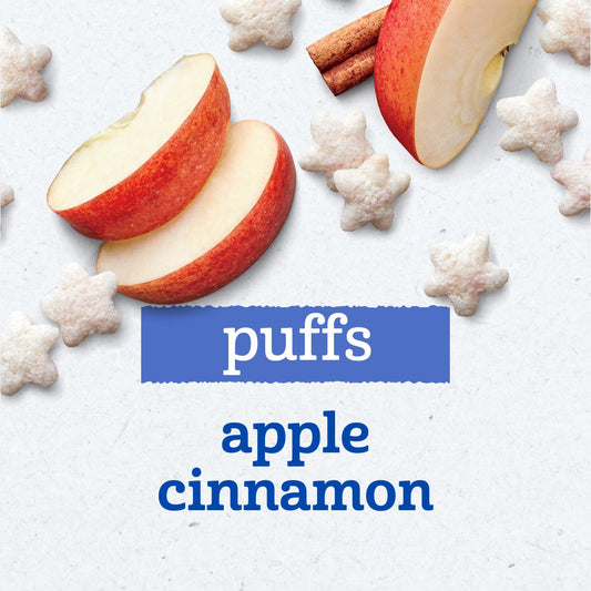 Gerber Stage 3 Baby Snacks - Apple Cinnamon Puffs for Led Feeding
