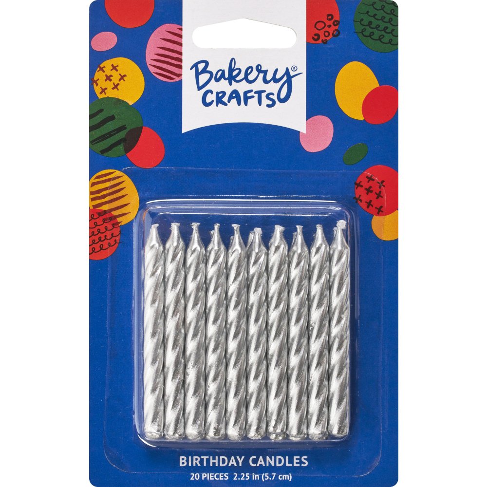 Bakery Crafts Silver Spiral Birthday Candles
