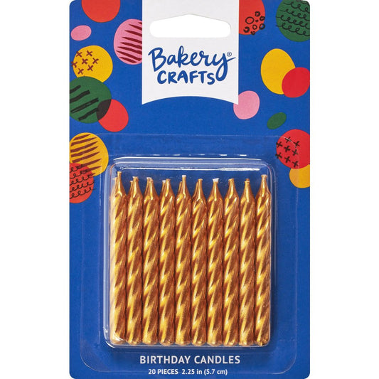 Bakery Crafts Gold Spiral Birthday Candles