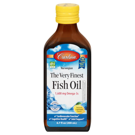 Carlson Norwegian Fish Oil 1600mg Omega-3s - Lemon Flavor