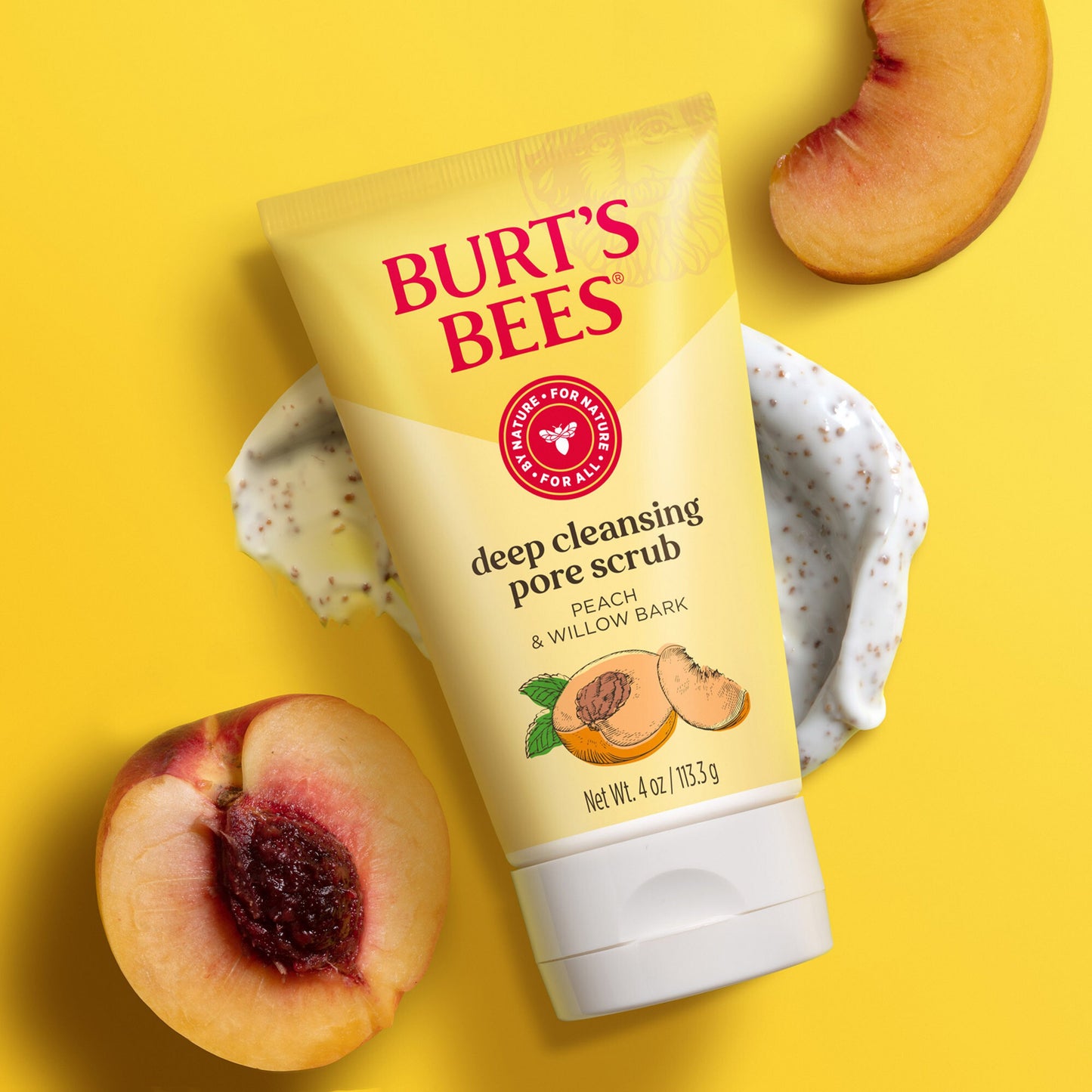 Burt's Bees Deep Cleansing Poor Scrub with Peach & Willow Bark