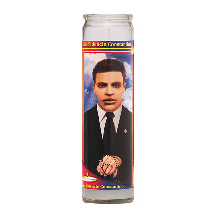 Brilux Niño Fidencio Constantino Religious Candle - White Wax