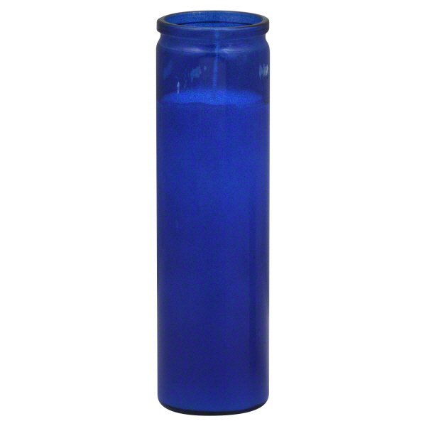 Brilux Clear Glass Candle - Blue