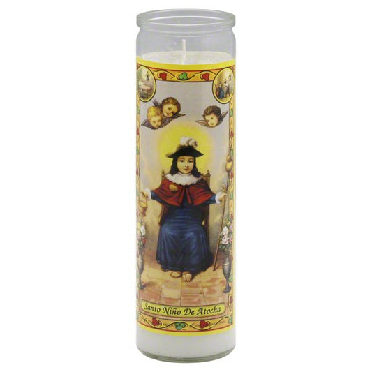 Reed Candle Santo Niño de Atocha Religious Candle - White Wax