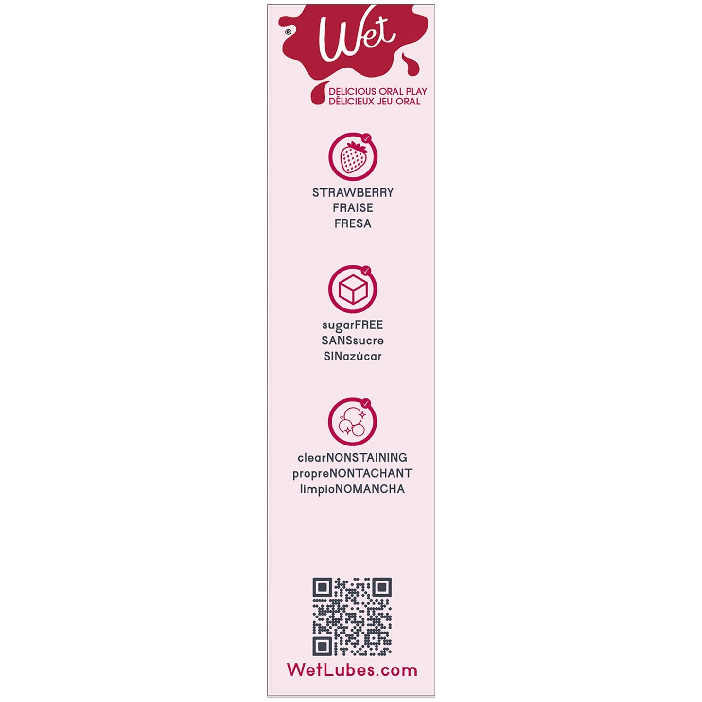 Wet Water Based Flavored Lubricant - Sultry Strawberry