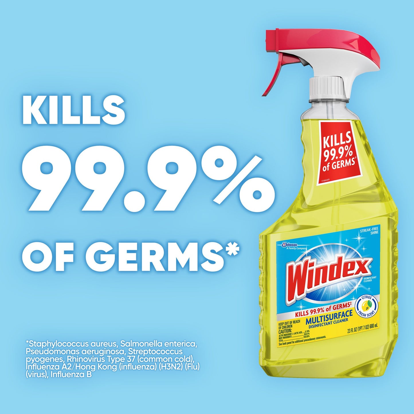 Windex Citrus Fresh Multi Surface Disinfectant Cleaner Spray