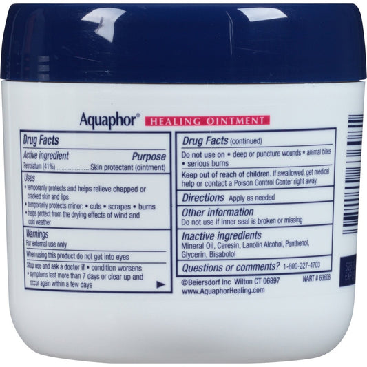 Aquaphor Advanced Therapy Healing Ointment Skin Protectant Jar