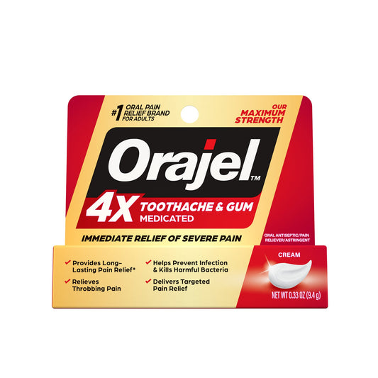 Orajel 4x Medicated Toothache & Gum Instant Pain Relief Cream