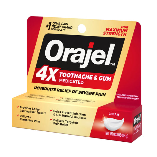Orajel 4x Medicated Toothache & Gum Instant Pain Relief Cream