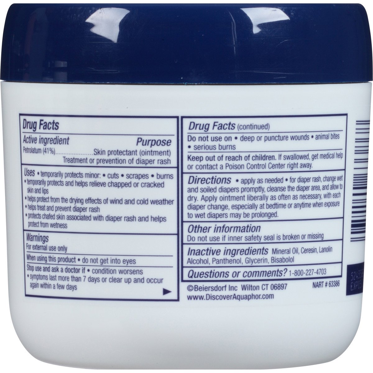 Aquaphor Baby Advanced Therapy Healing Ointment Skin Protectant Jar