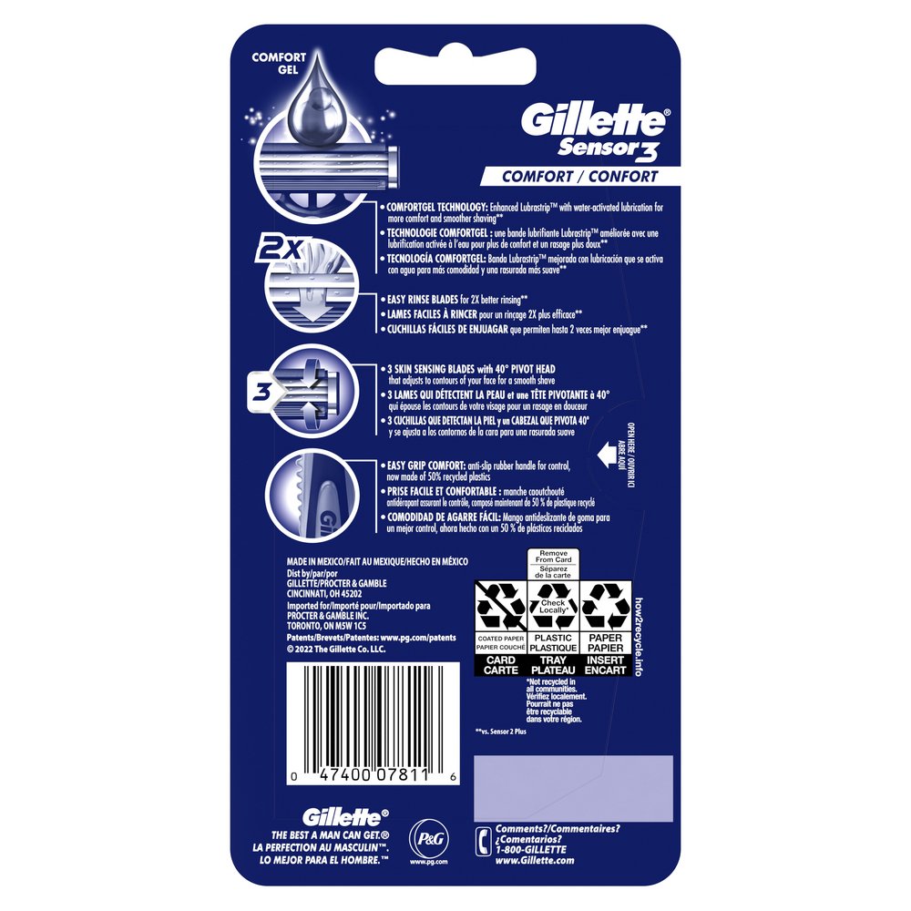 Gillette Sensor3 Comfort Disposable Razors