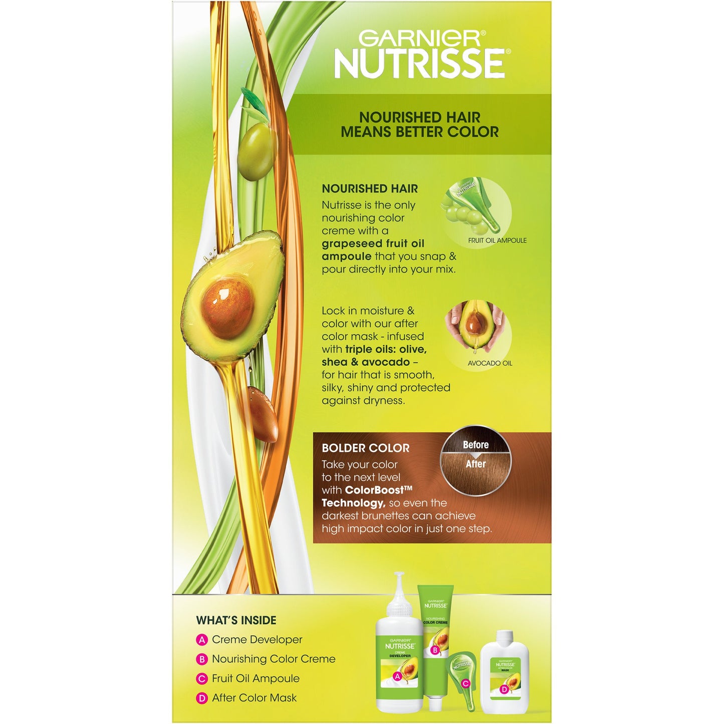 Garnier Nutrisse Ultra Color Nourishing Bold Permanent Hair Color Creme B3 Golden Brown